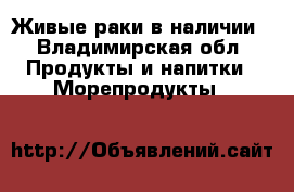 Живые раки в наличии - Владимирская обл. Продукты и напитки » Морепродукты   